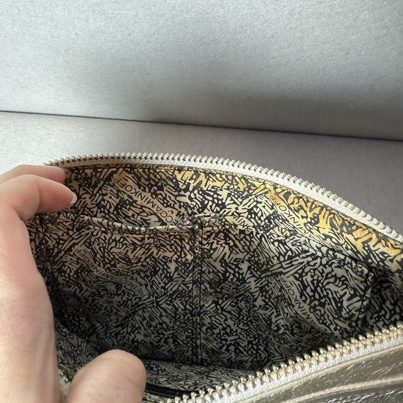 Rebecca Minkoff Silver Pebble Leather Crossbody Bag with Silver Chain Strap - Picture 4 of 9